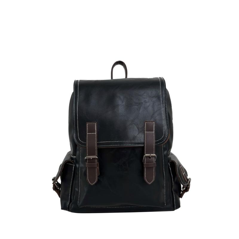 

Европейские и американские ретро рюкзаки из ПУ, повседневные мужские сумки, сумки для компьютера, рюкзаки для путешествий на открытом воздухе чёрный