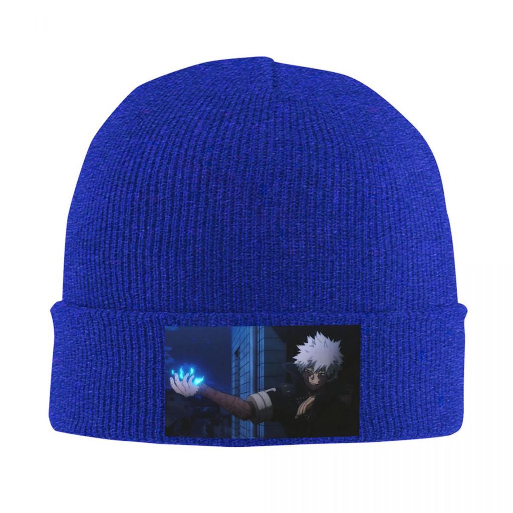 My Hero Academia Dabi Anime Manga MHA Blueflame Knitted Cap Hip Hop Bonnet Hat Autumn Winter Outdoor Beanies Hats for Adult