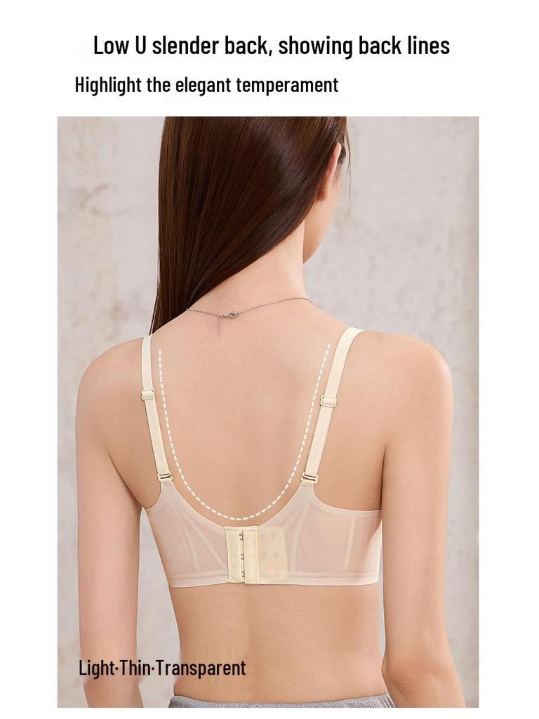 Gładki Biustonosz Bandeau Push-Up na Mały Biust - Antypoślizgowy i Zapobiegający Opadaniu z Zapięciem z Przodu i Pięknym Tyłem