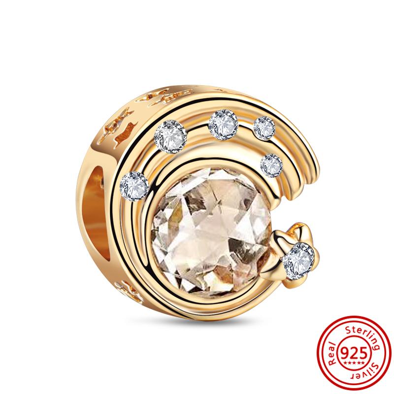 

Позолоченные сверкающие семейные древа пчелы, сверкающие любовные штампы, висячие очаровательные ювелирные бусины, подходят для оригинального браслета из серебра 925 пробы