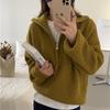 2024 Autumn/Winter Women's Zipper Pullover: Stand-Up Collar, Ribbed, Loose Knit Sweater
