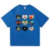 Love 2025 Summer Pure Cotton Men S and Women S 2D Style Graffiti Picture Print Trendy T-shirt Tops with Multiple Styles