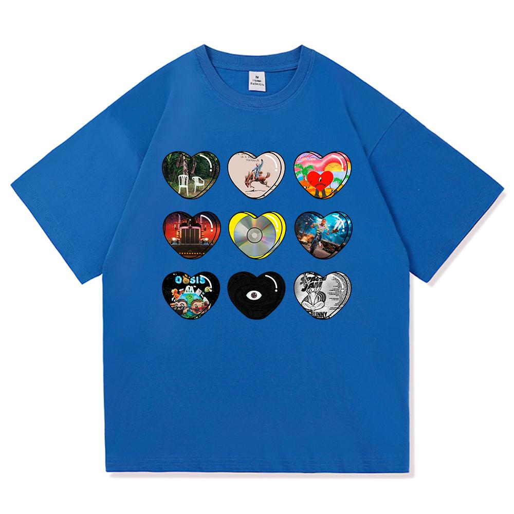 Love 2025 Summer Pure Cotton Men S and Women S 2D Style Graffiti Picture Print Trendy T-shirt Tops with Multiple Styles