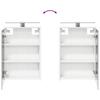 Bathroom Cabinet Set 3 Pcs 126 X 16 X 62.5 Cm Engineered Wood