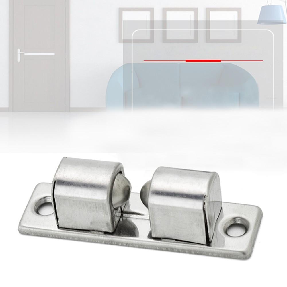 New Double Roller Door Lock Hot Sale Latch 50*14.5mm Cabinet Door Closet Catch Tension Double Ball Practical Stainless Steel
