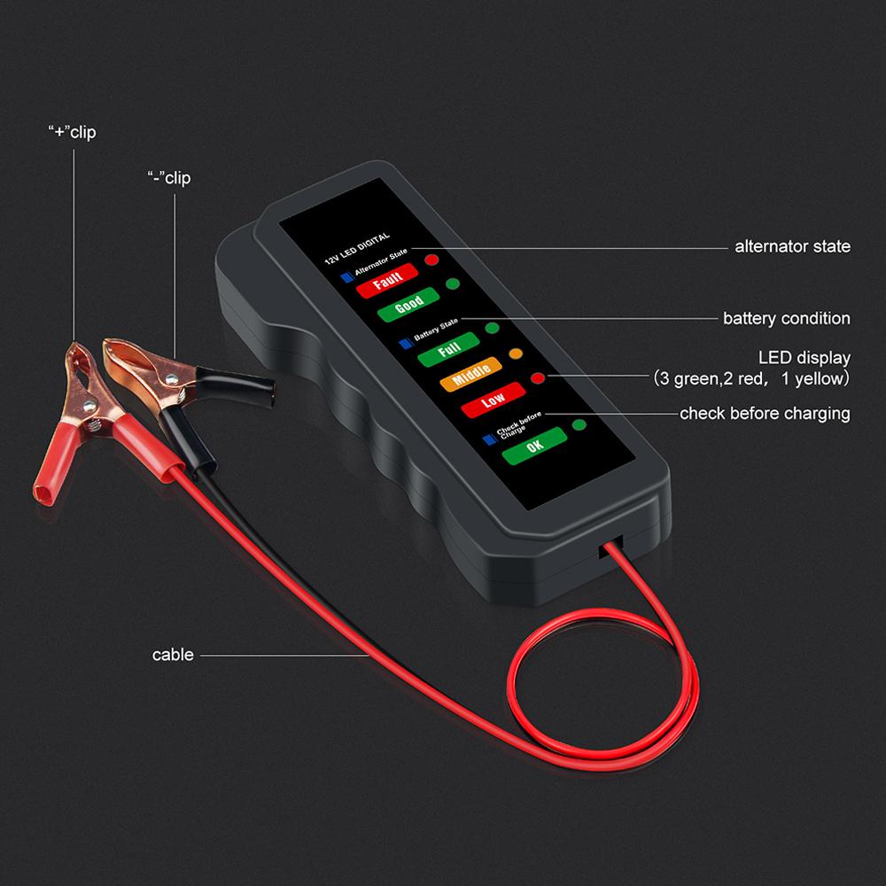 Car Battery Tester Voltage Current Internal Resistance Test Motorcycle EFB Quick Batteries Prof K8G6