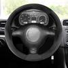 Suede Black Steering Wheel Cover For VW Golf 4 MK4 2000 2001 2002 2003 2004