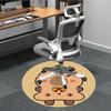 1pc Capybara Gingerbread Man Chair Carpet for Office, Soft Flannel Throw Mat, Perfect for Office, Holiday Party Decoration Choice Yy260209036