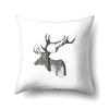 Polyester Pillowcase Automobile Decoration Home Printed Deer Pillowcase Waist Cushion Cover Car Cushion Head Cushion Cover