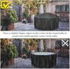 Funshot Round Patio Furniture Cover 420D Oxford Waterproof UV Resistant Outdoor Table Cover Ø160x70cm