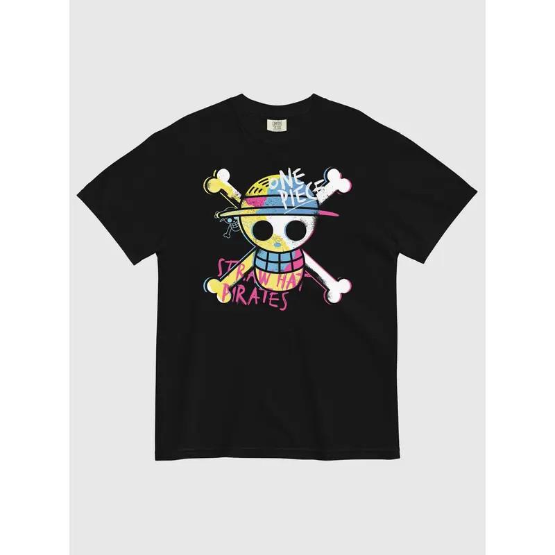 One Piece Straw Hat Pirates Vintage Graphic T-Shirt Anime Tee S разноцветный