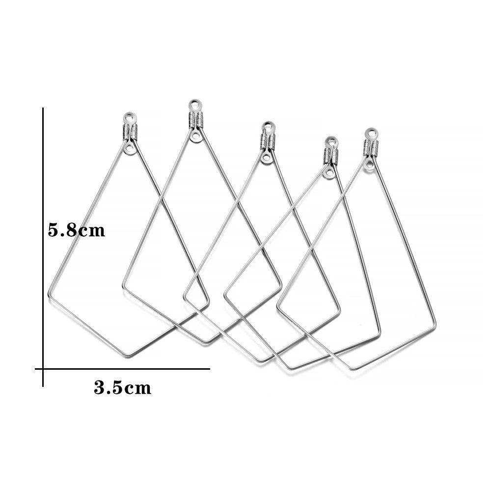 10-20Pcs/Pack Geometric Figure Blank Stainless Steel Charm Pendant Tray Bezel Epoxy Resin Molds For DIY Jewelry Making Supplies