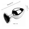 3PCS S/M/L Metal Anal Plug Butt Plug Sex Toy Butt Toy for Women Men Couples Adult Game Masturbator Anal Diamond Sex Shop 18+