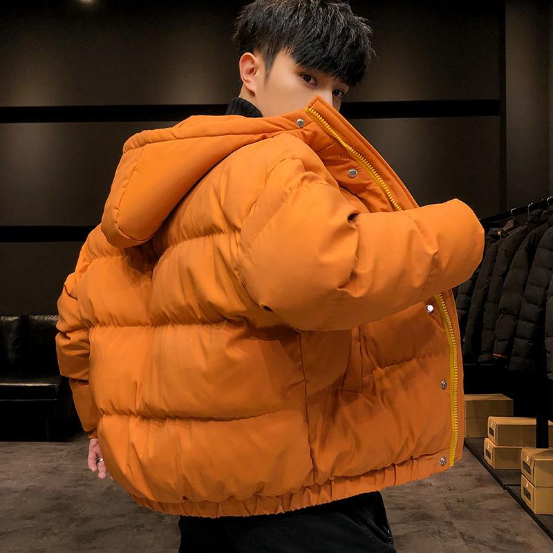 

Мужская зимняя куртка Harajuku Colorful Bubble Coat, мужская уличная хип-хоп парка, корейская желтая черная одежда, пуховики XS оранжевый