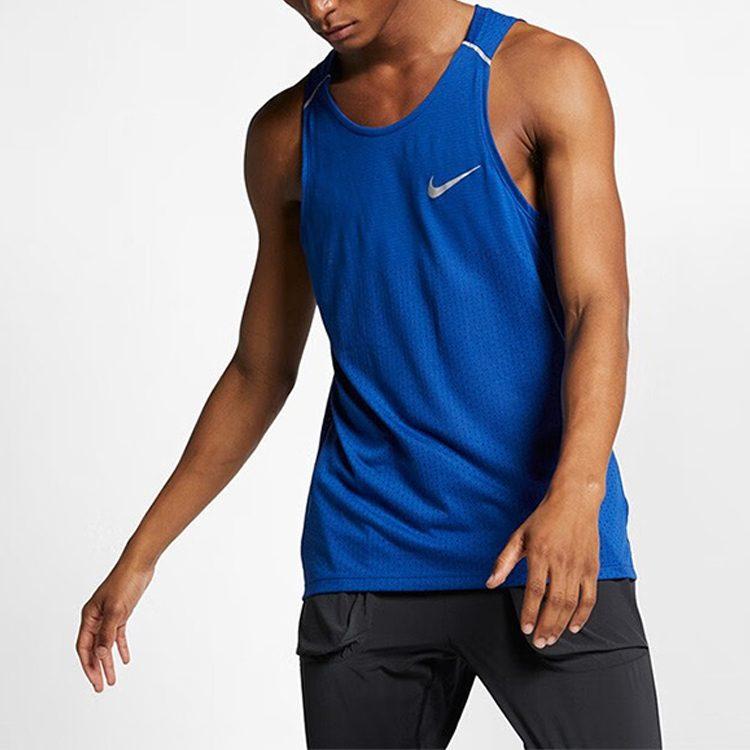 Nike Tank Tops Men's Blue Crew Neck Thin Other AQ9918-438