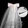 Children's Bridal Veil with Bow Headpiece - Princess Hair Accessory for Wedding Dress or Gown