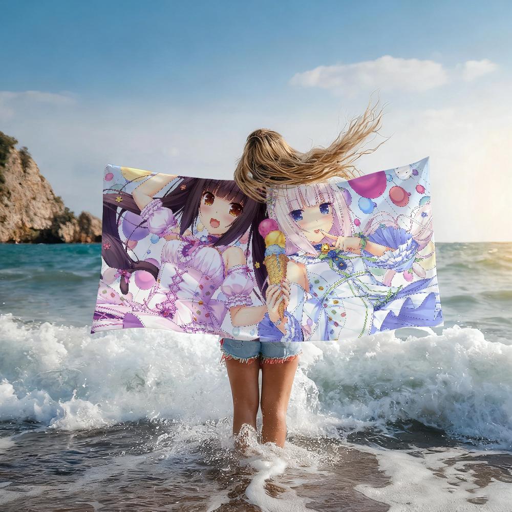 Beautiful Girl Anime N-Nekopara Towel Towels For Beaches Yoga Studios Gyms Hot Springs Swimming Pools And Picnics