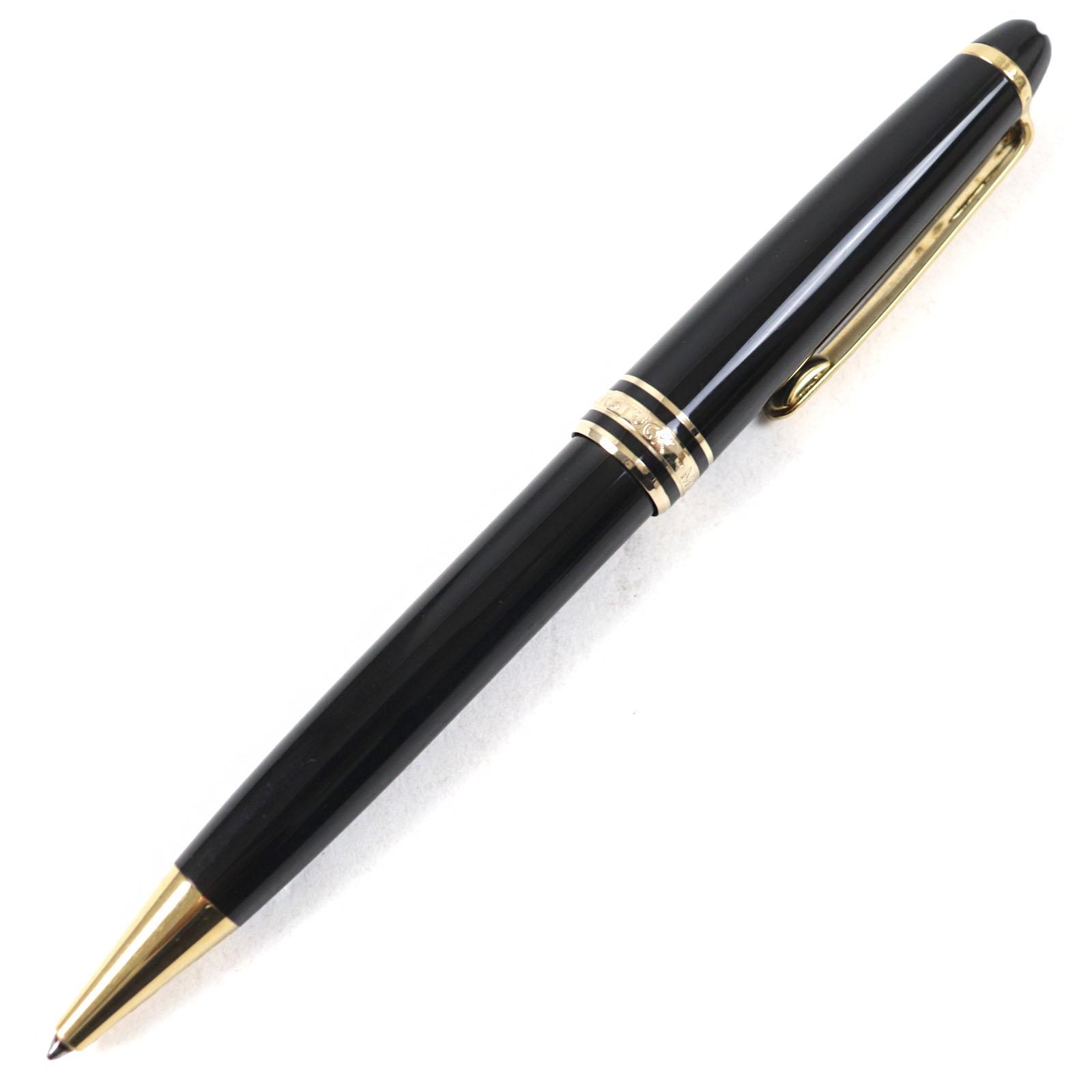 Great MONTBLANC Ballpoint pen Meisterstck Classic Logo engraved Twist style mens Used