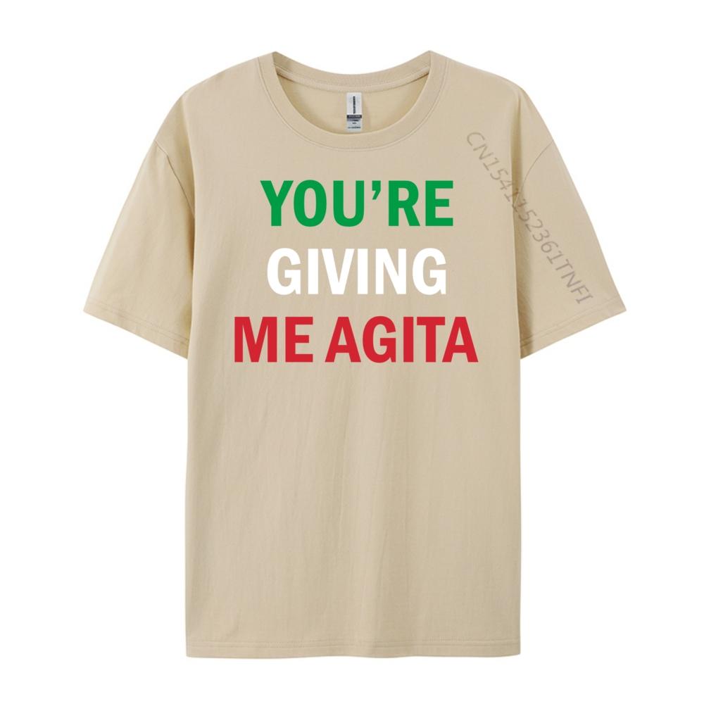 Funny Italian Sayings Quotegiving Me Agita Funny Italian Sayings Quote Fashion T Shirt Men Men Short Sleeve Tee