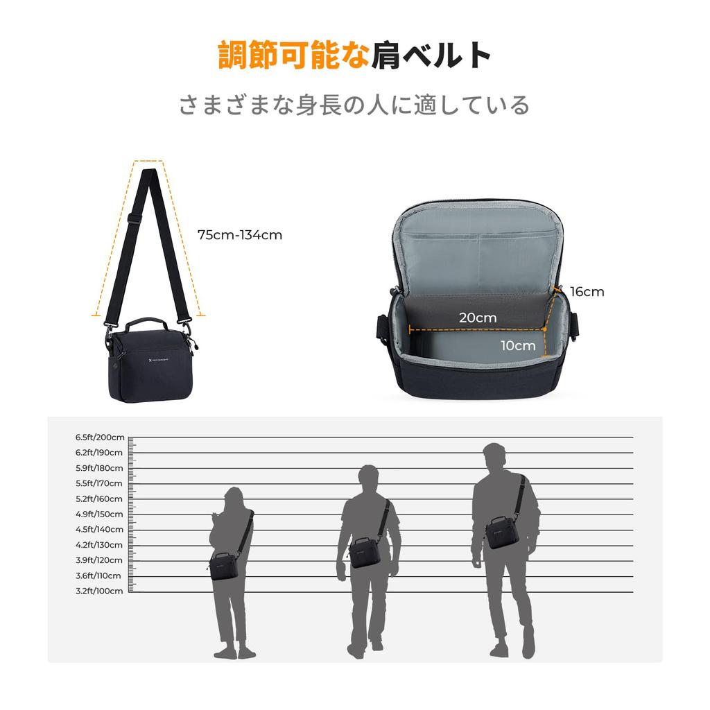 Camera Bag Shoulder Bag Stylish DSLR Camera Bag 5L with Dividers Lightweight Bag Camera Case Camera Item Storage Bag Photography Bag Protective