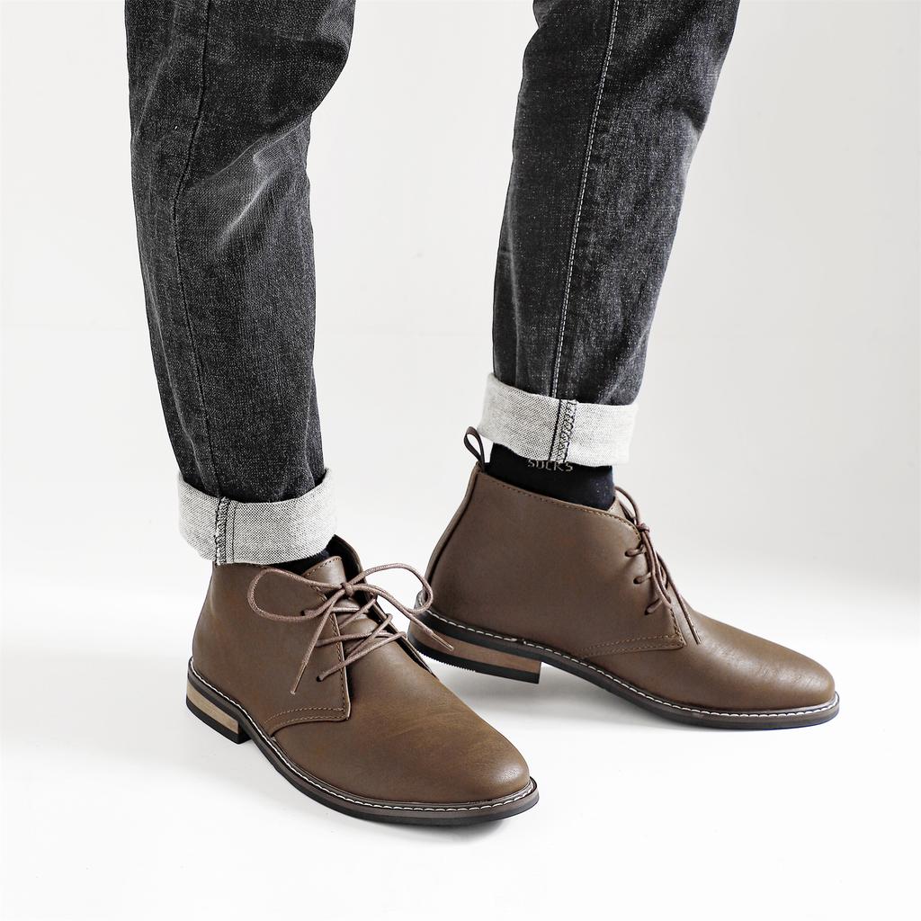Retro Übergröße Desert Boots Herren Stiefeletten Marke Bequeme Lederstiefel für Herren