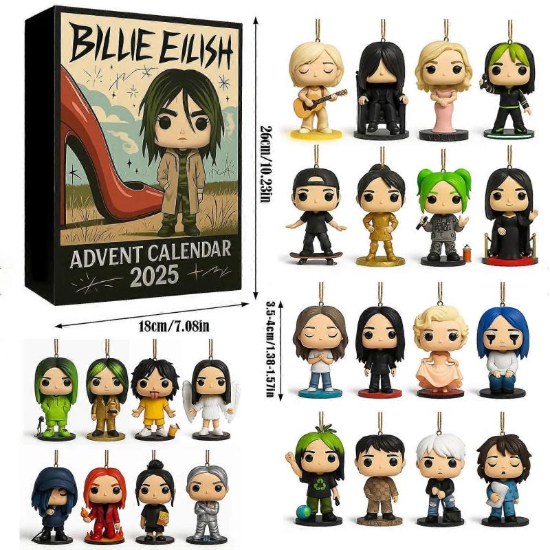 Calendario de Adviento de Navidad de Billie Eilish – Regalo de Caja Sorpresa para la Temporada Navideña