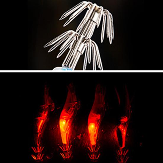 LED Light-up Shrimp Shrimp Squid Waterproof Simulation Lure Lighted Bionic Jig Hook Prawn