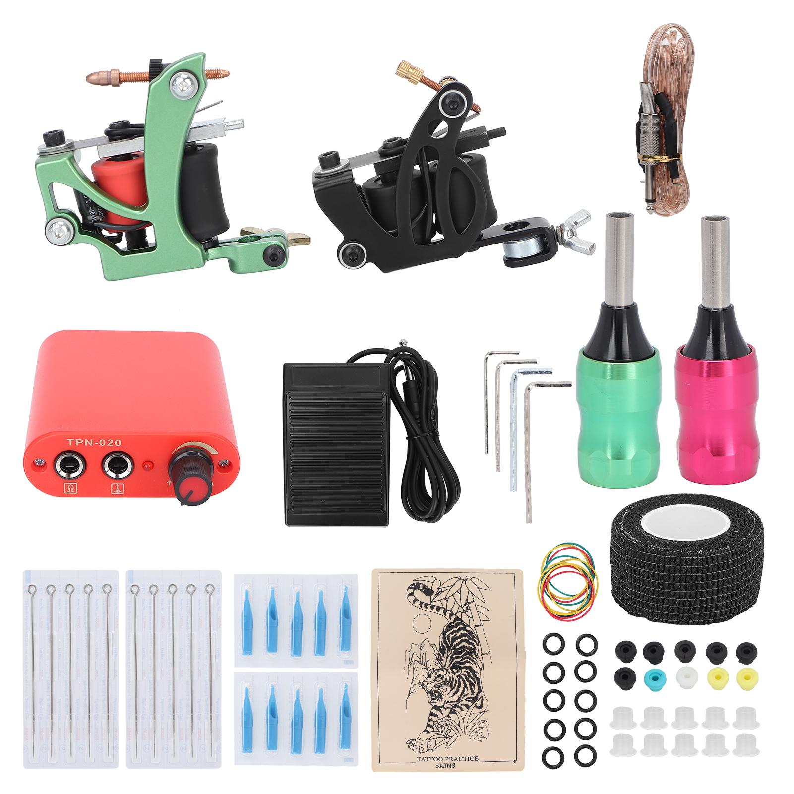 

WSTZ0792‑04 Профессиональная двойная катушечная тату-машинка 8 витков 10 витков катушечная тату-машинка EU Plug