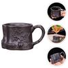 Delicate Ceramic Tea Cup Retro Aesthetic Lightweight Round Shape Safe Lip-Friendly Anti-Scalding for Home Office Tea Culture