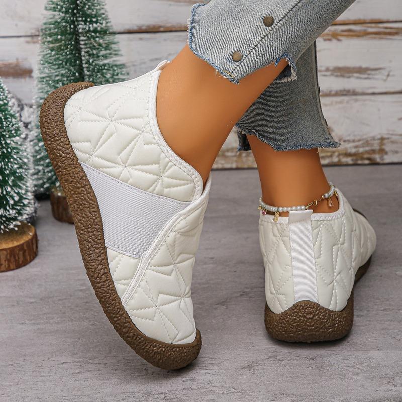 Winter New High-top Cotton Shoes Soft Sole Non-slip Piled Thickened Lightweight One-pedal Casual Warm Cotton Boots
