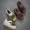 Johnature Ethnic Style Flower Thick Soled Sandals Genuine Leather Versatile Women's Platform Shoes