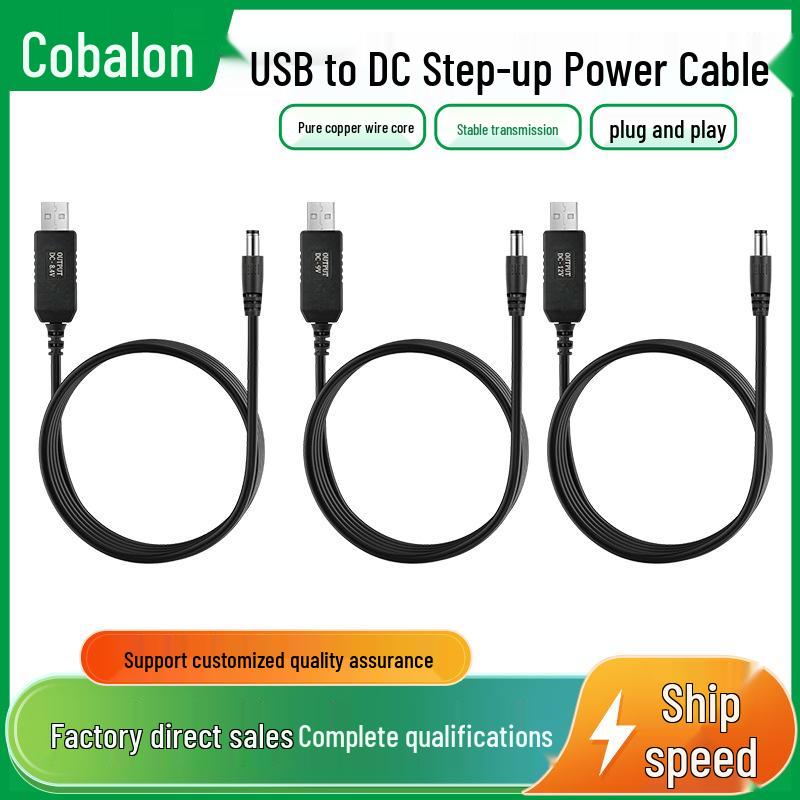 

High Power USB to DC Step-Up Charging Cable: 5V to 8.4V/9V/12V/12.6V for Routers & Speakers. USB to DC5521-5V to 8.4V Step-Up Power Cable