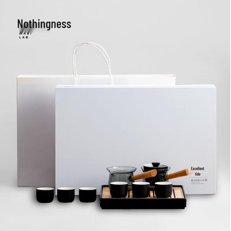 Zen Black Pottery Tea Set