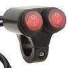 Waterproof Motorcycle Handlebar Double Control Switch Aluminum Alloy Handlebar Headlight Spotlight On Off Switch with