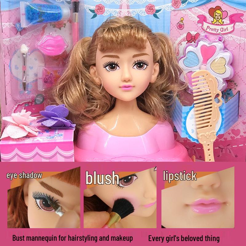 Hair Styling Barbie Doll Set: Half-body Princess Makeup Toy for Girls