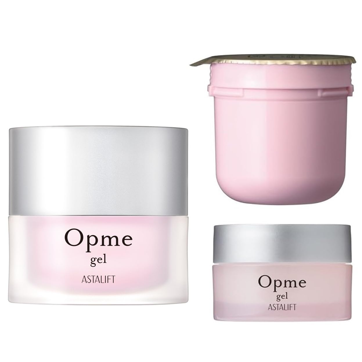 Astalift [Set of 2 with 10g Mini] OpMe Gel (60g main product, 60g refill, 10g mini) All-in-one moisturizing gel, pure collagen cream [Quasi-drug]