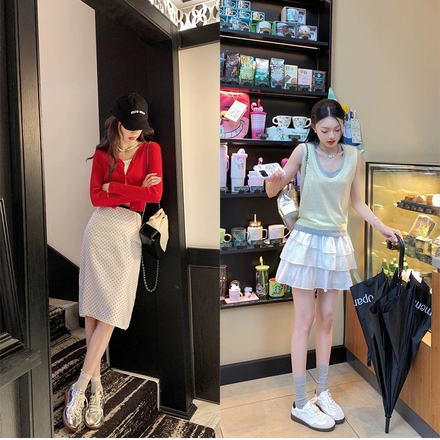 Schaffellversion~ echtes Leder Retro Casual Moralische Trainingsschuhe Damen Sommer neu vielseitig dicksohlige Spleiß atmungsaktive Schnür-Board-Schuhe