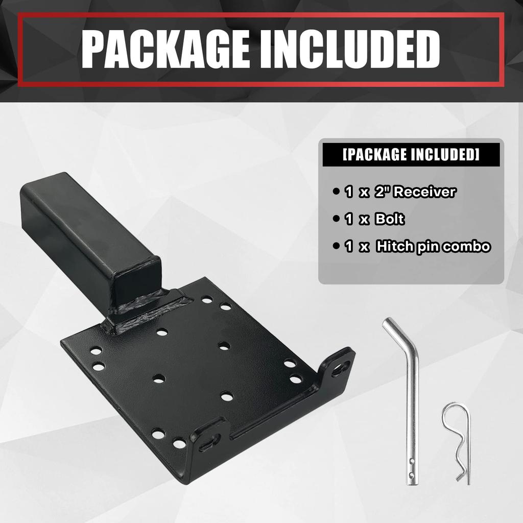 VIAGL Universal Trailer Hitch Mounting Plate with Winch Mounting Plate for Winch Brackets 2-Inch Receiver, ATV/UTV