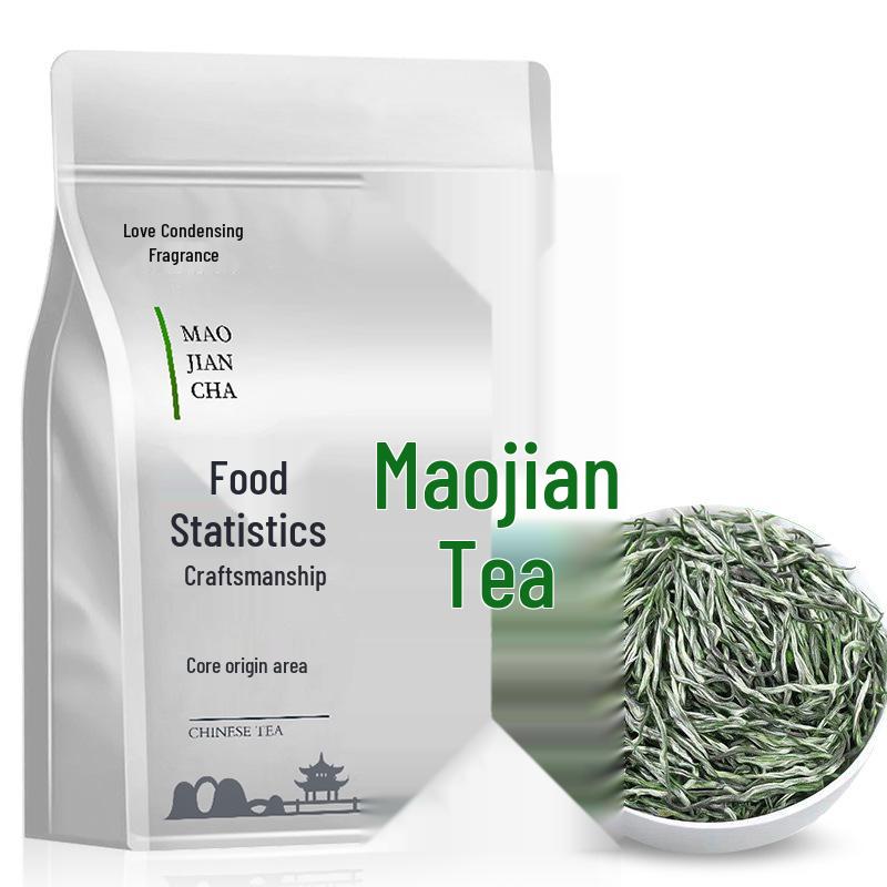 Аутентичный зеленый чай Маоцзянь: Высокогорный родниковый чай, собранный вручную, Насыщенный аромат, Долгое сохранение вкуса, Большой пакетик