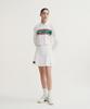 SERGIO TACCHINI W Flag Woven Mid-Length Pleated Skirt (White)