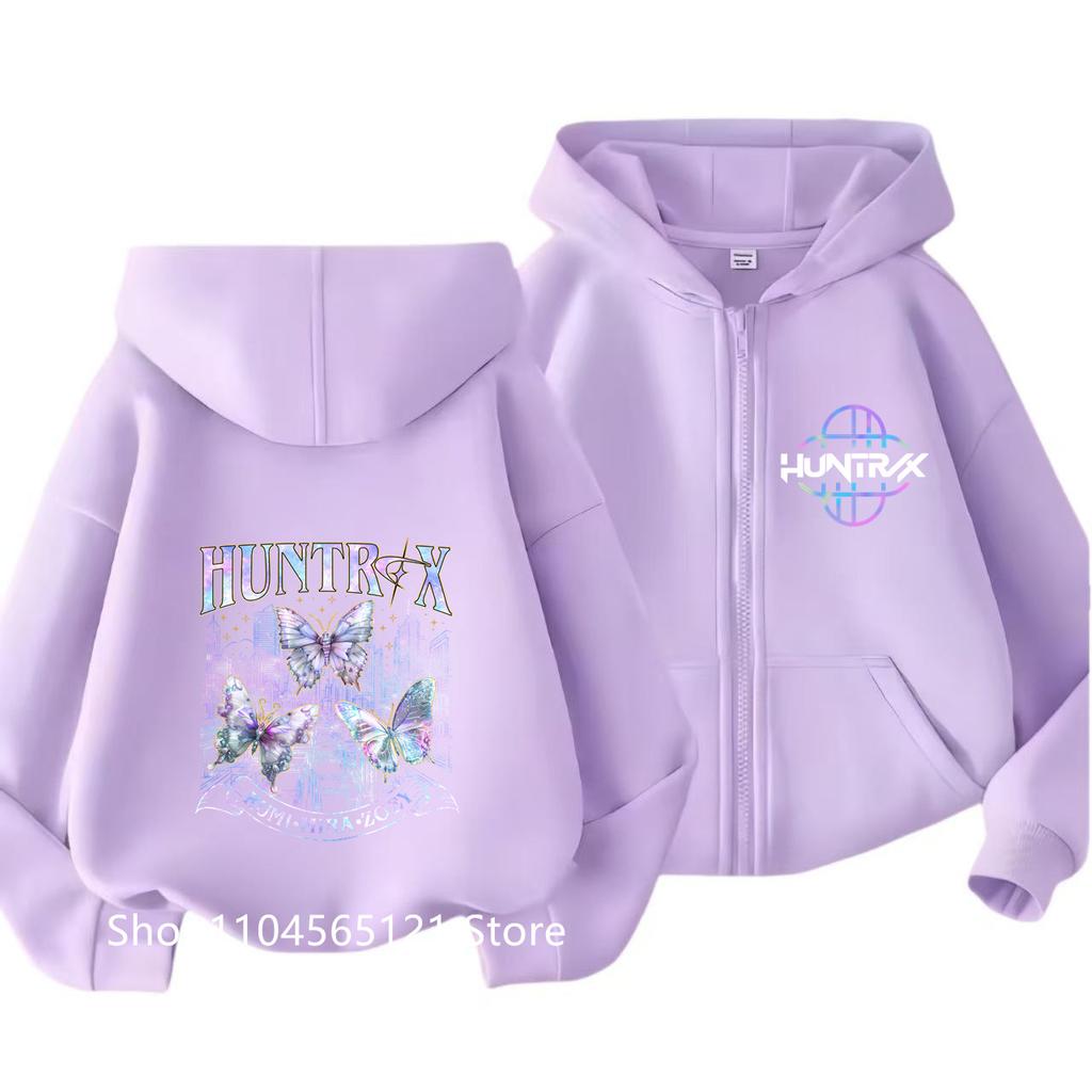 Zip Up Sweatshirts Kpop Demon Hunters Hoodie Children Clothes Kid Girls Boys Sweatshirt Sajaboys Zipper Hoody Baby Casual Tops