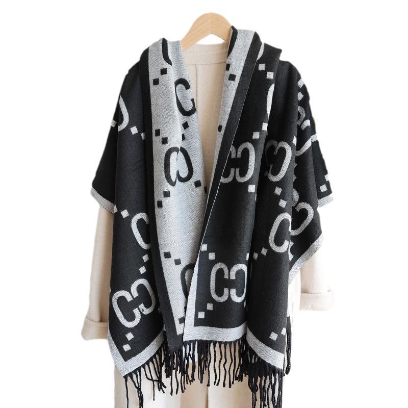Europeisk & Amerikansk Stil Damimitation Kashmir Toffs Scarf - Stilfull & Varm för Höst/Vinter