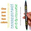 24 Colors Dual Tip Dot Acrylic Paint Pens Markers for Wood Canvas Rock Painting Glass Ceramic DIY Crafts Making Art Supplies