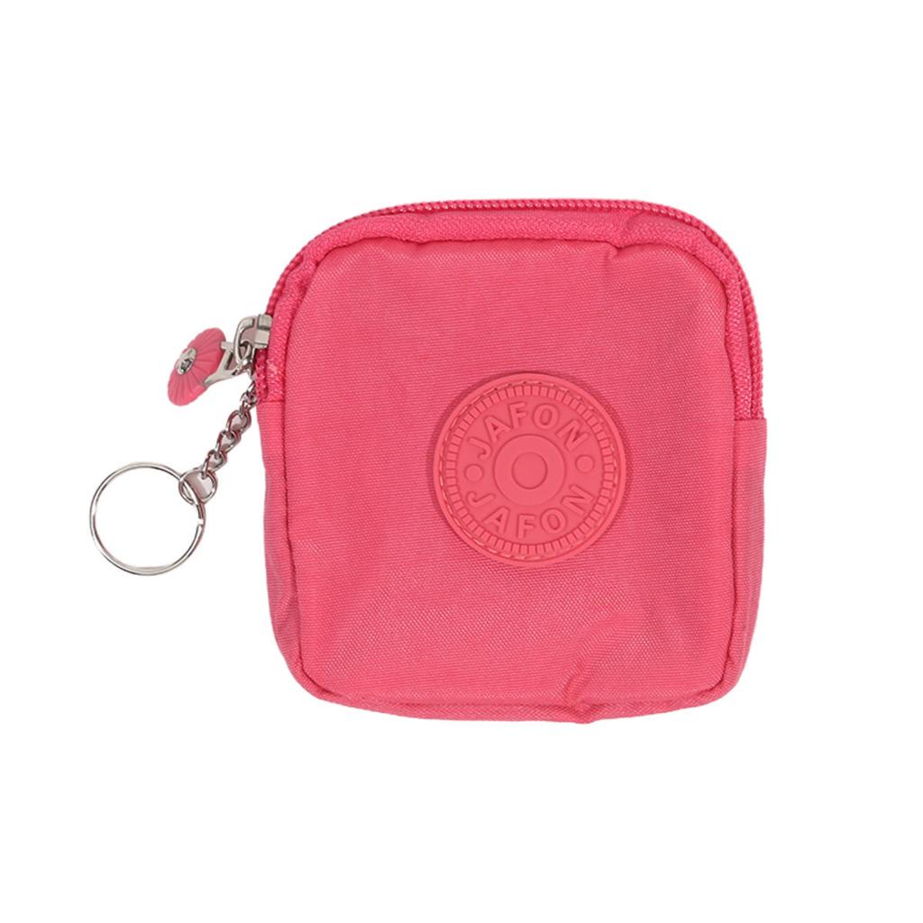 Mini Nylon Waterproof Coin Purses Key Bag Wallets Portable Square Small Card Holder Zipper Zero Wallets Card Bags Headphone Bags