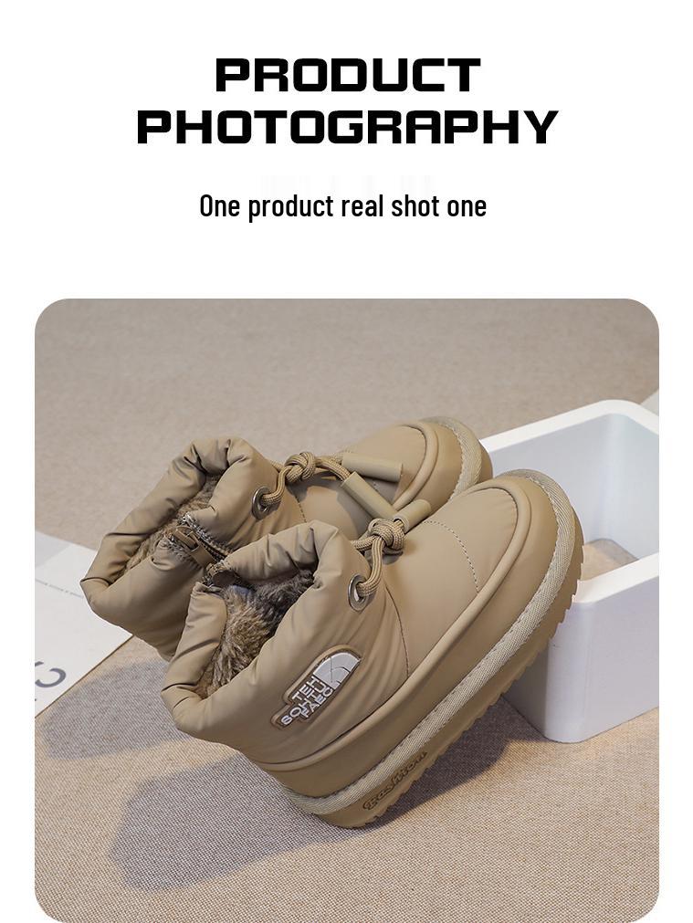 Kids' Winter 2025 Snow Boots: Anti-Slip, Waterproof, Cotton-Lined, Plus Velvet, Extra Warm for Boys and Girls