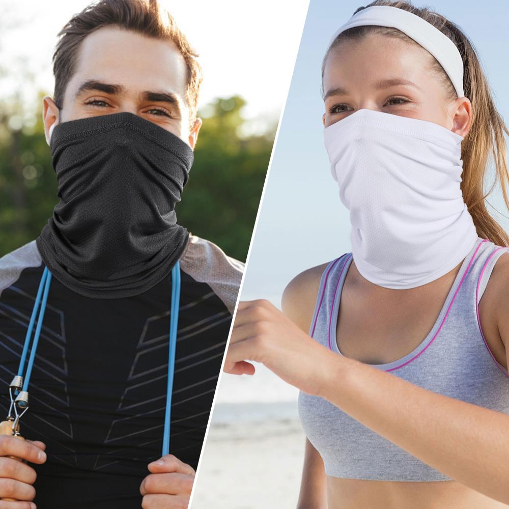 Bandana de malha respirável de verão, caminhada, caça, ciclismo, corrida, tubo, cachecol, esqui, esportes, aquecedor de pescoço, meia máscara facial, homens, mulheres