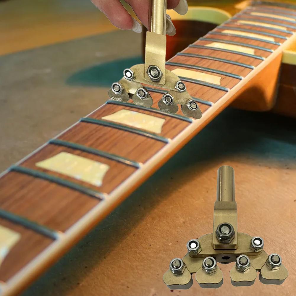 Guitar Fractal Fret Press Repair Tool Metal Guitar Curvatures Fret Installation Tool Suit for Various Radius Fretboard Accessory