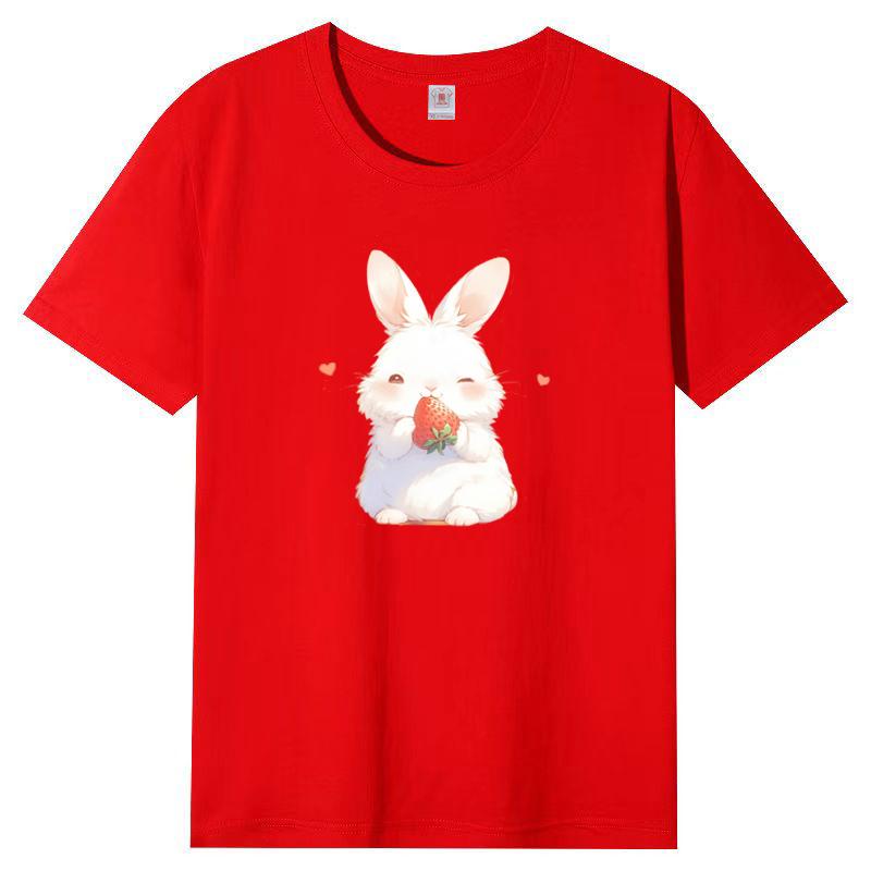 Summer New Short-sleeved T-shirt Female Cotton Loose Korean Cartoon Printing Half-sleeved Blouse