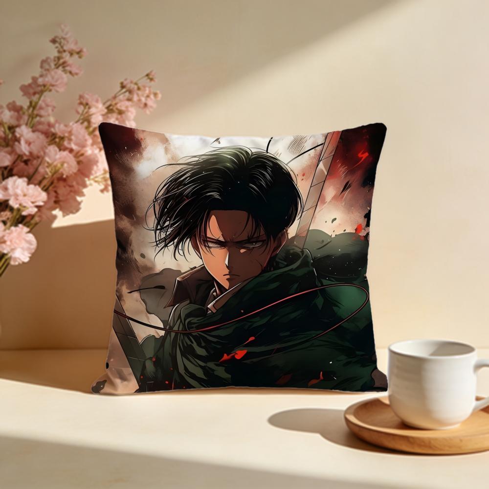 Fashion AAttack on Titanable Cushion Cover Stylish Washable Pillow Cover Ideal for Couch Bedroom Car Decoration