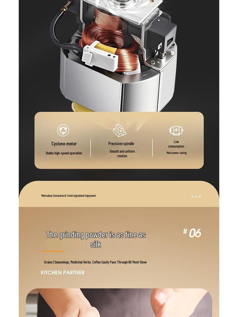 Compact Ultra-Fine Powder Grinder for Chinese Medicine & Grains